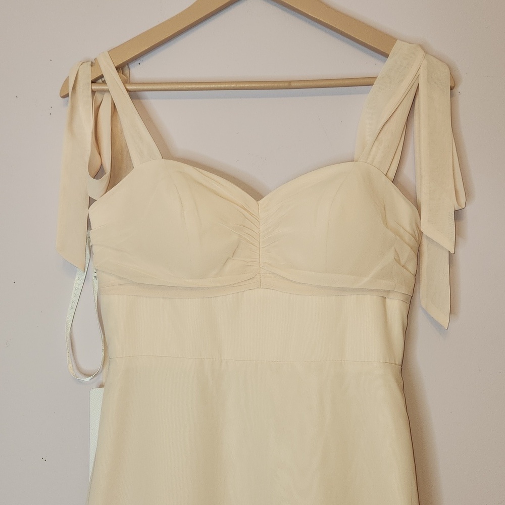 NWT AZAZIE LIZET Alabaster A-Line Sweetheart Neckline Chiffon Dress, size A4 - Picture 2 of 16